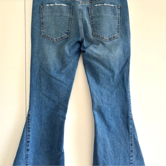 Free People We The Free Flare Low Rise Jeans Size 25 - Picture 7 of 10